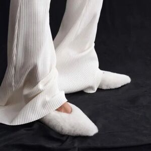 NIB | Studio Amelia Baboush Shearling and Leather Slipper Size 37